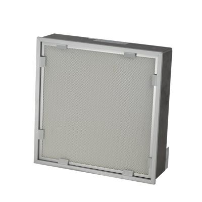 China Hotels Mini Pleat Air Filter H14 Replaceable Micro Fiberglass HEPA Filter With Hood for sale