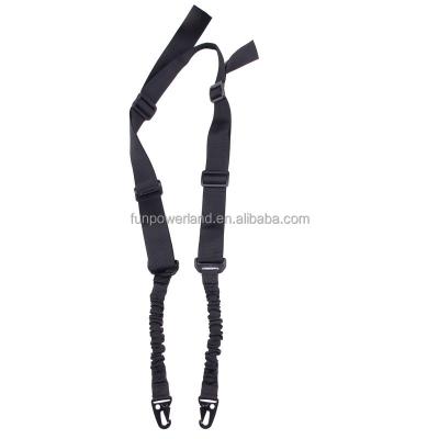 China Funpowerland Tactical Airsoft Belt 2 Point Color Bungee Sling Rifle Gun Black Pistol Sling FPL-BS02 for sale