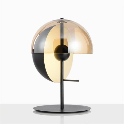 China Latest Design Modern Business Led Black Lampshade Glass Desk 3500k E14 Reading Table Lamp for sale