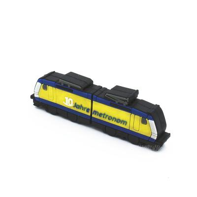 China M-DS128 Silicone Light Rail Train Shape PVC USB Flash Drive for sale