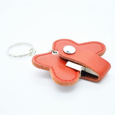 China M-LG27 Flower Shape Leather USB Flash Drive Custom Shape for sale