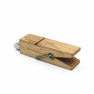 China M-MG08 Wooden Clothespin Shape USB Flash Drive Custom Shape for sale