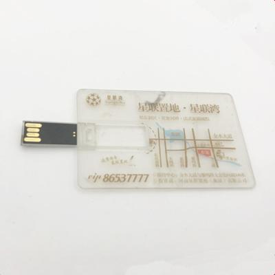 China Transparent Rotating Card M-MP15 Plastic USB Flash Drive Custom Shape for sale