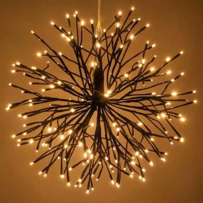 China Firework Festival Hanging IndoorTwinkle Waterproof Warm White Garden Lights Christmas Ball Firework DIY Decoration Outdoor Party Light for sale