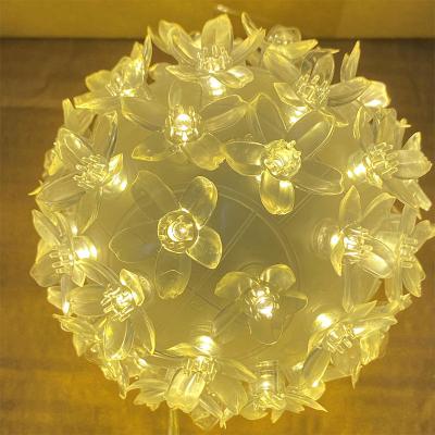 China Commercial Use Led Outdoor Garden Decoration Party Starburst Group Light Led Flower Ball Lamp Cherry Blossom Ball Lamp Christmas Holiday for sale