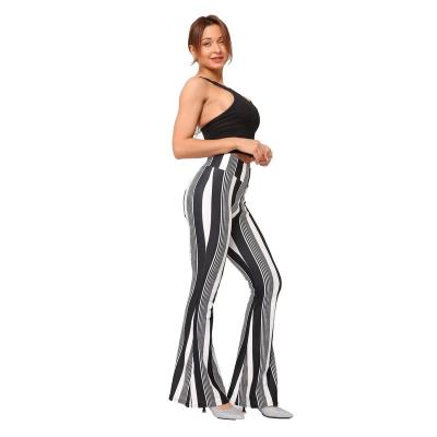 China QUICK DRY Fashionable Buttocks Printied Casual Pants Women Flared Pants for sale