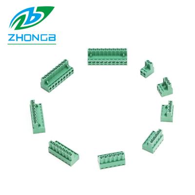 China PA66/UL94 Pitch V-0 2EDGV-3.81 3.81mm Plug Into 2EDGK-7.62 7.62mm PCB Connector 300V 10A Pluggable Terminal Block for sale