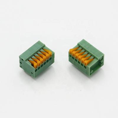 China Screwless PCB Board PCB Spring Type TB ZB141V 141R 2.54mm for sale