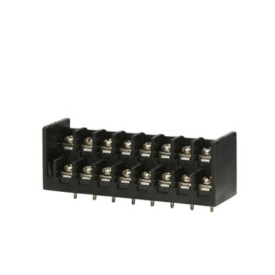 China Pitch HB7620HL 7.62 mm Double Layer 2 Way Double Row PCB Barrier Terminal Block Brass Connector 22-14AWG for sale