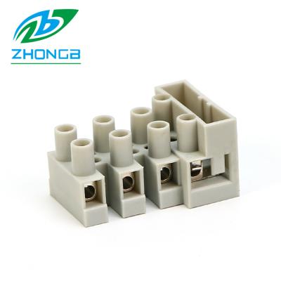 China Approved ZB8001screw Flange Press In Terminal Strip LED Ceiling Light Power Through Terminal Block 20-10AWG for sale