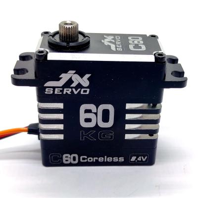 China Aluminum Coreless RC Hobby JX C60 62KG 8.4V 0.11sec Speed ​​180 Speed ​​180 Steel Servo For RC Model Car Truck Helicopter Robot SAVOX SB2290SG for sale