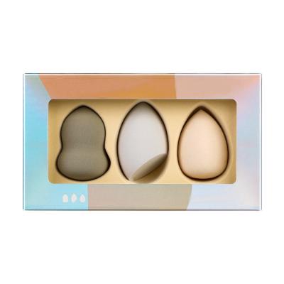 China New Style Non Toxic Cheap Price High Quality 3pcs Portable Non Makeup Beauty Sponge Latex Set With Box for sale