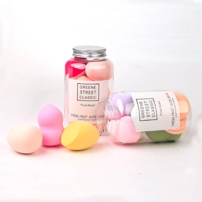 China Instagram Soft And Elastic New Arrivals Colorful Makeup Beauty Sponge Power Blast 6pcs Gift Set With Bottle for sale