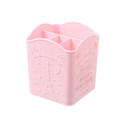 China Wholesale Pink Beauty Tool Holder Makeup Brush Organizer Gift Fashion Travel Cartoon Style Cartoon Drying Organizer for sale