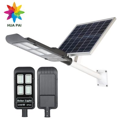 China HUAPAI ROAD 30w 50w 100w 150w Waterproof Aluminum SMD Ip65 Remote Timer Led Solar Street Lights for sale