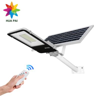 China ROAD HUAPAI waterproof outdoor remote control smd ip65 100 watt solar led road lamp light price for sale