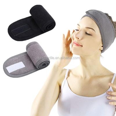 China Useful Hot Sale Microfiber Headband Suitable For Facial Hair Custom Logo Magic Tape Headband Spa Makeup Yoga Circle for sale