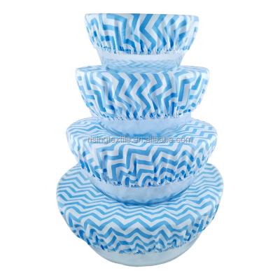 China Custom Size Sustainable Eco-friendly Bowl Covers Reusable Cotton Bowl Covers Washable Elastic Bowl Cover for sale