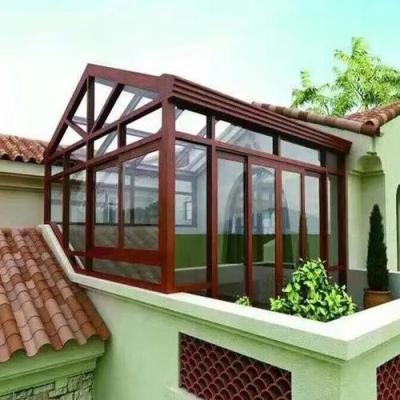 China Sunroom Modern hinge Aluminum Sun Shade Louvers exterior Wine Glass 1.2mm for sale