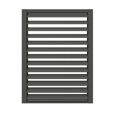 China Soundproof Fiberglass Louvered Doors , Grey Aluminium Door With Louvers for sale