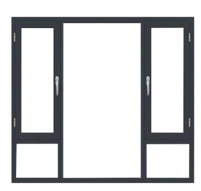 China Powder Coating Aluminium Swing Window 2.3mm-2.5mm Profile Thickness for sale