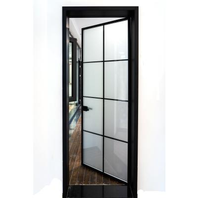 China Bathroom Flat 6061 Aluminum Toilet Door Interior Decoration French Patio Swing Door for sale