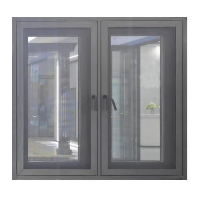 China 1.0-1.5mm Soundproof Aluminium Casement Windows Deep Grey for sale