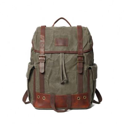 China No Backpack Cycling Bike Bags Vintage Canvas Rucksack Canvas Drawstring Backpack for sale