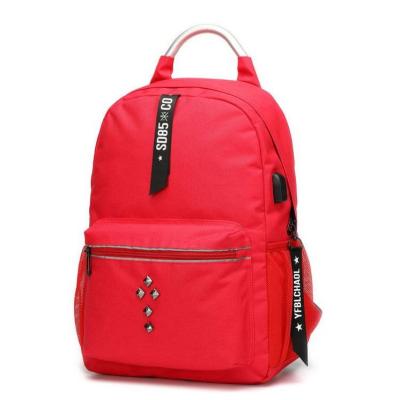 China Waterproof Plain Polyester Nylon Bag Waterproof Men Ladies Women Smart Custom Backpack With Logo for sale