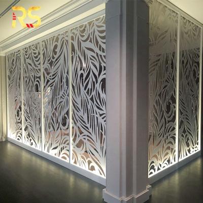 China CLASSIC Aluminum Partition Laser Cut Privacy Fencing White Panel Room Divider for sale