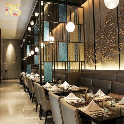 China Foshan modern professional modern metal room divider decorative partition wall for restaurant for sale