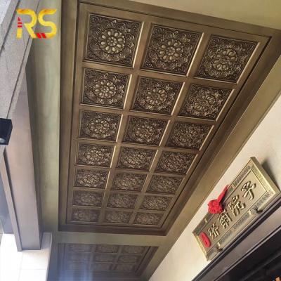 China CLASSIC Laser Cut Stainless Steel Ceiling Screen Panel Decorative Metal Flower Hollow Panel for sale