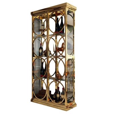 China Living Room Bar Wine Cabinet Wine Display Wine Rack Unique Vintage Stocked for sale