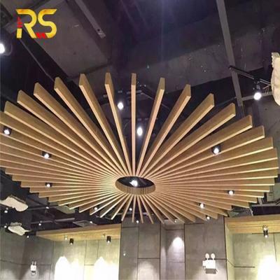 China Artistic Ceilings Decorative Aluminum Wood Grain Ceiling Tiles Design for sale