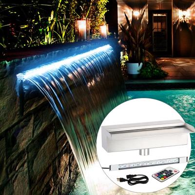 China 2020 New Landscape Stainless Steel Waterfall Weir Waterfall for Pond Pool and Garden for sale