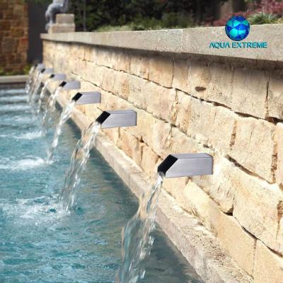 China 2020 new landscape stainless steel waterfall weir waterfall for swimming pool and pond garden irregular waterfall for sale