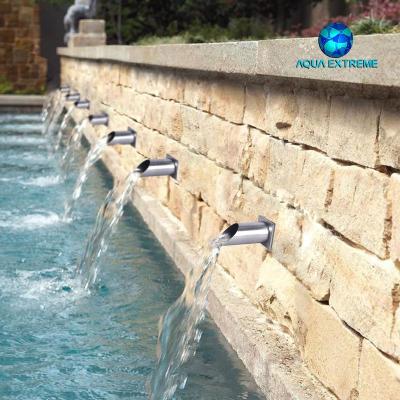 China 2020 New Landscape Stainless Steel Waterfall Fountain Spillway For Pool And Pond Garden Irregular Waterfall for sale