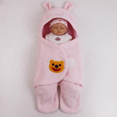 China Shu Velveteen Sherpa Baby Anti-pilling Newborn Blankets Wraps Wrap for sale