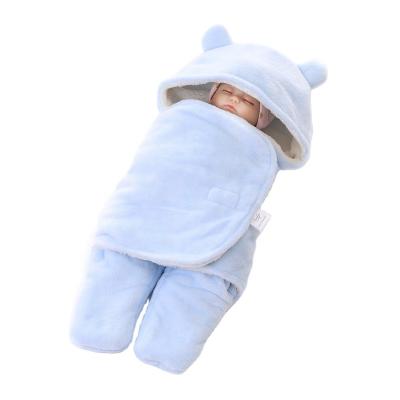 China 100% Organic Cotton Anti-pilling Fleece Blanket Adjustable Muslin Wrap Blankets Baby Sleeping Bag For Winter for sale