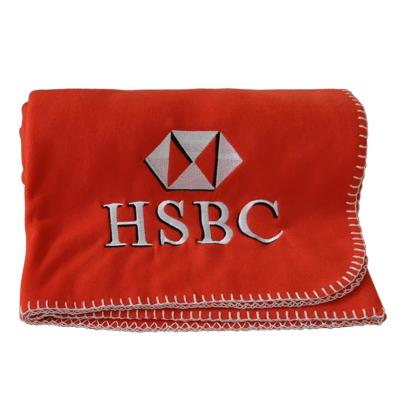 China Plain 180gsm 100% Polyester Plain Design Fleece Blanket For Promotional Gift for sale