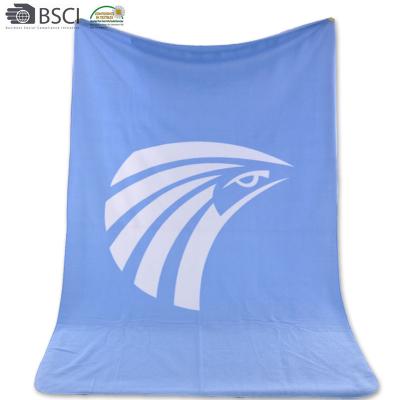 China Flame Retardant Plush Fleece Blanket Micro Inflight Polyester Fiber Blanket for sale