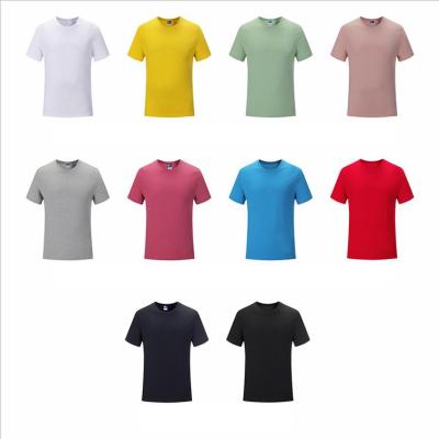 China 2021 Breathable Hot Selling Mercerized Custom Men Women Girls Boy Cotton Logo T-shirt Plus Size Tees Short Solid T-shirt Long for sale