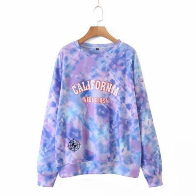 China Fashion Tie Dye Breathable Sweatshirts Men Mixed Colors Drop Shoulder Crewneck Pullover Add Design Gradient Dyed Hoodie for sale