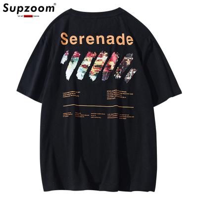 China 2022 New Arrival Supzoom T-shirt Men Summer Breathable O-Neck Shorts Hip Hop Casual Printing Cotton Fashionable Custom Loose Hot Sale for sale