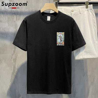 China 2022 Supzoom New Arrival Summer Tops Breathable Fashion Printed Neutral Short O-Neck Hip Hop Cotton T-shirt Male Casual T-shirt for sale