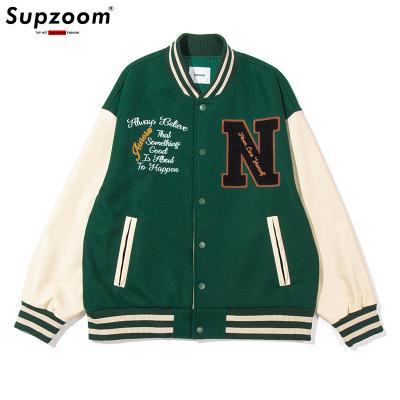 China 2022 New Arrival Supzoom Bread Rib Sleeve Embroidery Brand Clothing Men's Reversible Baseball Jacket Men's Bomber Loose Casual Fashion Coat for sale