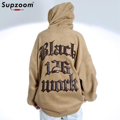 China Supzoom Fashion Windproof Top New Arrival 2022 Winter Faux Fur Jacket Turtle Solid Neck Youth Casual Trend Loose Warm Embroidery Men Coat for sale