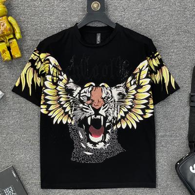 China 2022 Supzoom New Arrival Men's T-shirt Tiger Head Hot Diamond Printing Men's Casual Hip Hop Leisure Cotton Breathable Shorts O-Neck Clothing Brand for sale