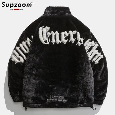 China Supzoom New Arrival Rabbit Hair Cotton Men's And Women's Fashion Hip Hop Embroidery Winter Jackets Imitation Loose Casual Coats Anti-wrinkle for sale