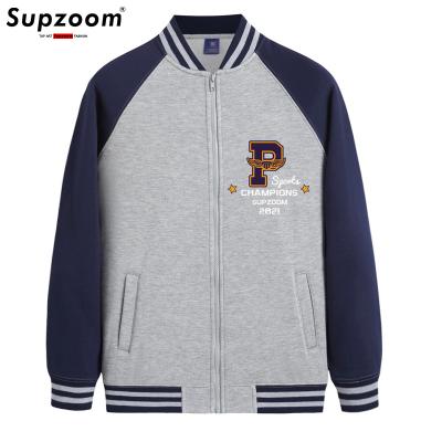 China Supzoom Printing New Arrival Fashion Cotton Preppy Style QUICK DRY Thick Baseball Autumn Winter Coat Rib Sleeve Bomber Jacket Brand Clothing for sale